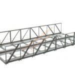 HO Vorflutbrücke 30cm, grau