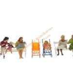 HO Sitz. Frauen Kinderwagen