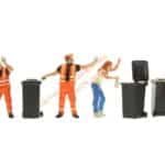 HO Müllmänner+Restmülltonnen