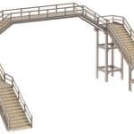 HO Fußgängerbrücke 2 Gleise