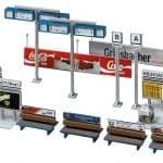 HO Bahnsteigausschmückung