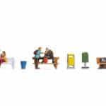 HO Menschen auf Bänken