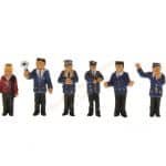 N Bahnbeamte beleuchtet