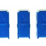 HO Blaue tragbare Toiletten
