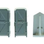 HO Graue tragbare Toiletten