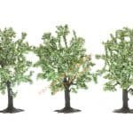 HO/TT 3 Obstbäume weiß