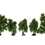 HO/TT 5 Sträucher grün