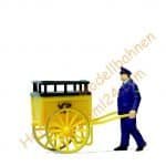 HO Postler mit Karre