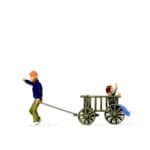 HO Kinder mit Bollerwagen