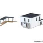 H0 Kubushaus Lina mit Terrass