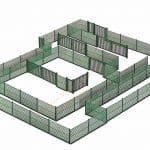 HO Maschendrahtzaun grün