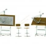 HO Reißbretter und Stühle