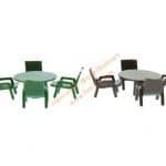 HO/TT Gartentische-und Stühle