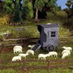 N Schäferwagen und Schafherde