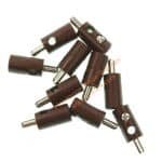 10 Stecker braun